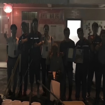 敬老院地面防滑处理：广东惠州市三栋镇敬老院