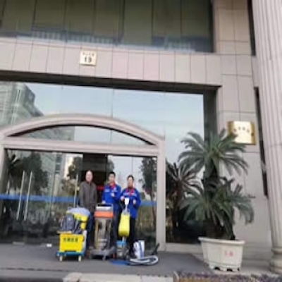 财政局餐厅一期地面防滑施工：浙江宁波市财政局