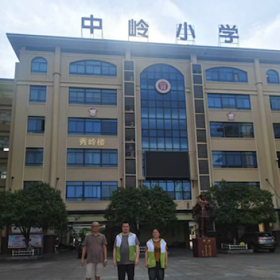 长沙市开福区中岭学校防滑施工